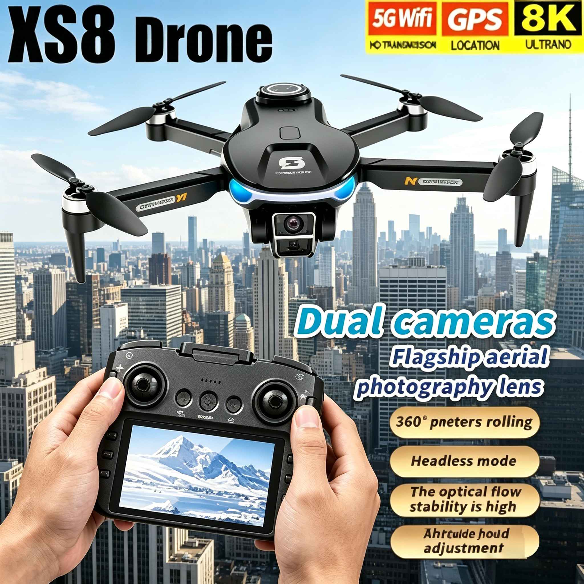 HD 8K Professional GPS Drone w - đánh giá và giá Drone Kit Hexacopter